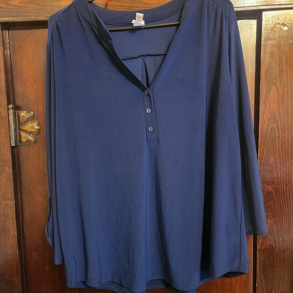 Perseption Deep Blue Button Down Shirt